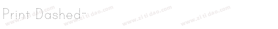 Print Dashed字体转换